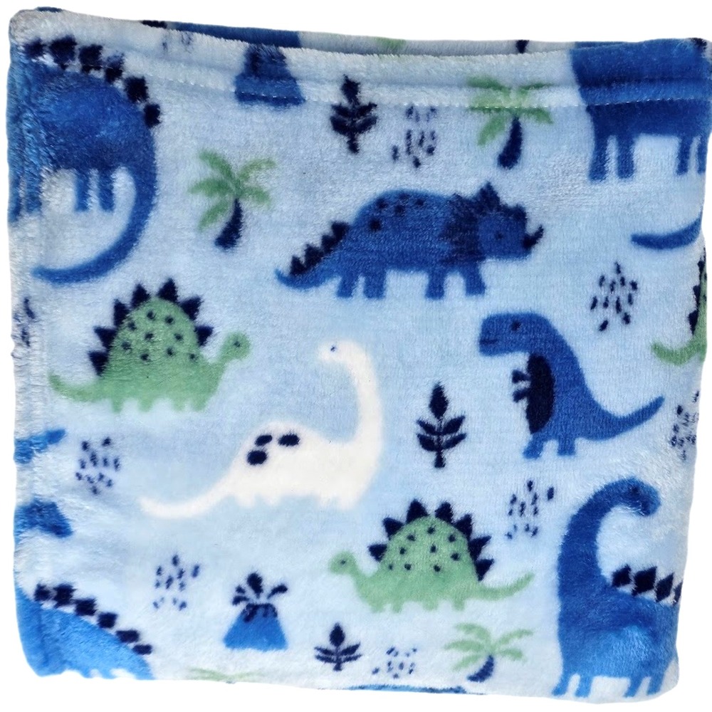 Gentle Steps Fleece Baby Boy Blue Dinosaur Blanket Lovey Swiggles